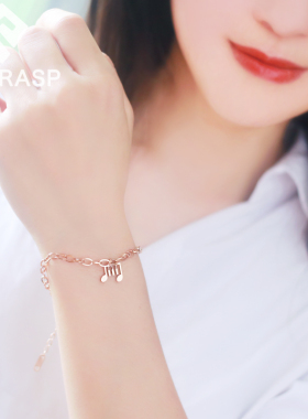 时尚音符钛钢女手链不掉色高级感