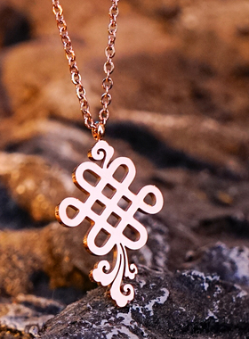 高级感钛钢项链女转运招财新中式