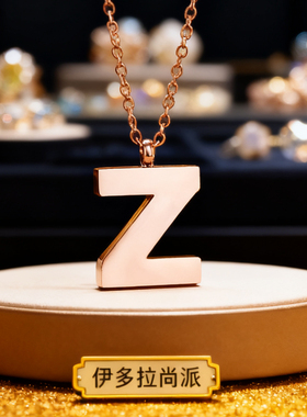 Z字母钛钢项链女高级感不掉色18k
