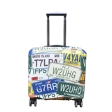 Квадратный чемодан, мультяшный защитный чехол для детей и взрослых, 20 дюймов, горизонтальная версия