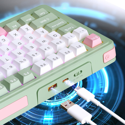 noppoo C75PRO三模无线机械键盘显示屏gasket结构RGB灯光麻将音轴 - 图2