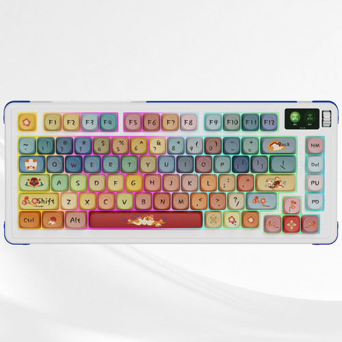 noppoo C75PRO三模无线机械键盘显示屏gasket结构RGB灯光麻将音轴 - 图3