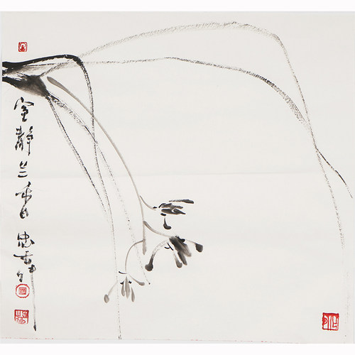 三尺斗方水墨画手绘禅意国画花鸟画中式客厅字画廖忠柳真迹00009 - 图3