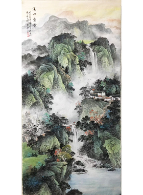 四尺入户走廊简约大气风山水画