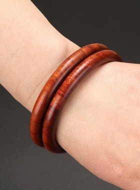 复古民族风高油椭圆形木手镯