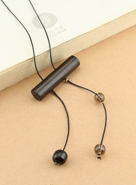 高级感黑檀木百搭简约复古长款