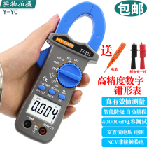 Test high precision anti-burn AC DC pliers table multifunctional small digital pliers-shaped meter electrician multimeter TS203