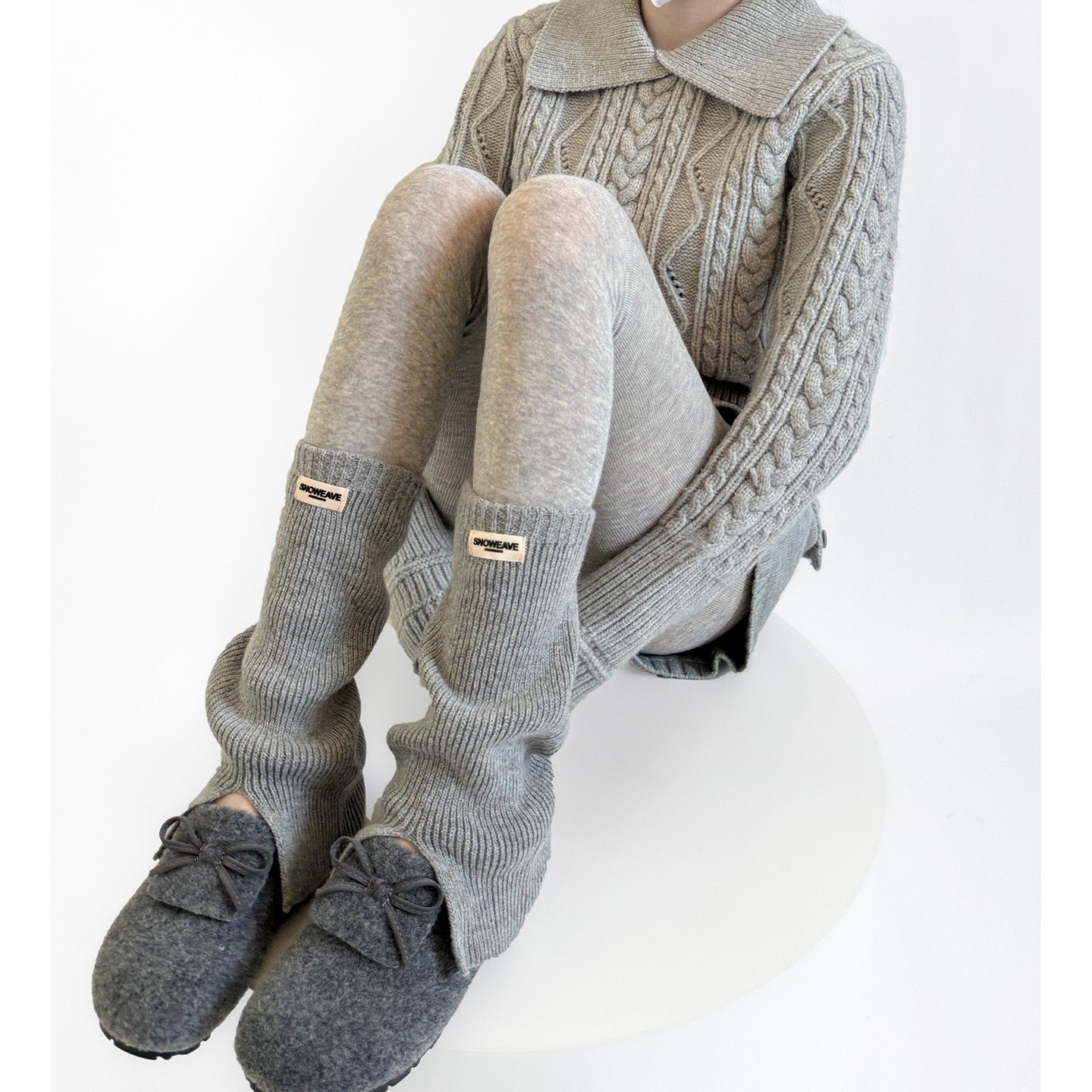 含30%羊毛针织字母布标袜套开叉堆堆中筒叠穿保暖腿套ins韩系靴套,淘宝优惠券,粉丝福利购,淘宝优惠卷