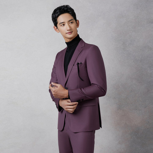 BONI/堡尼秋冬新品西服套装羊毛混纺西装商务修身西裤男AO622171A - 图2