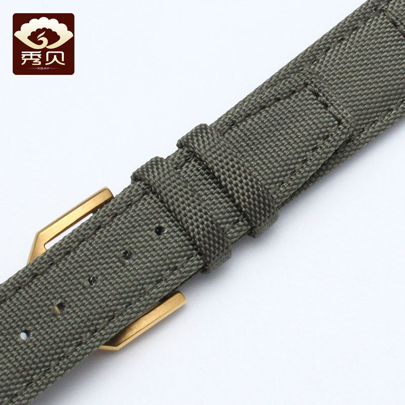 适配iwc尼龙帆布飞行员配件手表带 秀贝配件