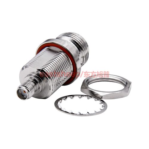 东方旭普 转接器 N/SMA-KYK-3 N母转SMA母 螺纹加长穿墙固定 6G - 图0