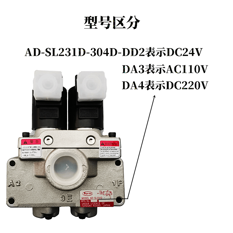 丰兴电磁阀AD-SL231D-460D/508D沃得气动冲床azbil3506双联阀配件 - 图1