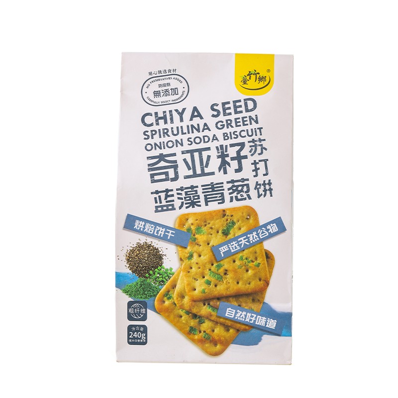 台湾风味台竹乡奇亚籽蓝藻青葱荞麦胡椒苏打饼干240g小包咸味零食-图3