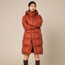 Plums 2023 Winter new 300 gr 95 White goose down over the knee Long Extremely Cold Down Clothing Woman Thin Thickened