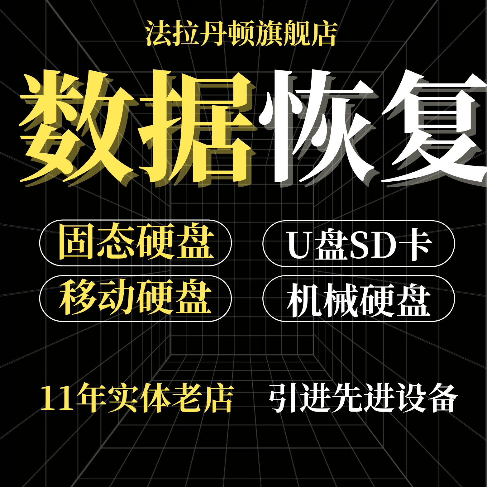 电脑机械移动硬盘数据恢复维修服务U盘内存sd卡视频文件远程修复