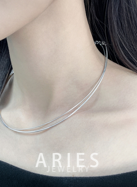 S925银蛇骨链女质感百搭项圈