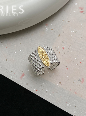 女S925纯银日系复古时尚小众戒指