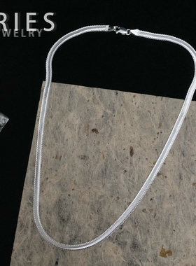 s925纯银意大利CNC刀片蛇骨链