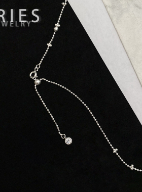 s925银意大利工艺圆珠抽拉式项链