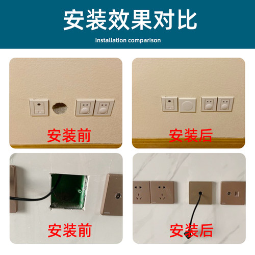 装饰盖补洞空调遮挡遮丑水管口孔管道神器堵洞贴水龙头美化管子 - 图1