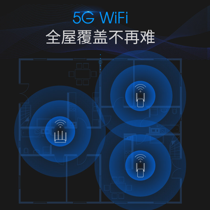 【1200M双频】COMFAST 5G千兆穿墙wifi信号扩大器信号增强放大器中继器家用无线网络接收路由桥接器CF-AC1200 - 图1