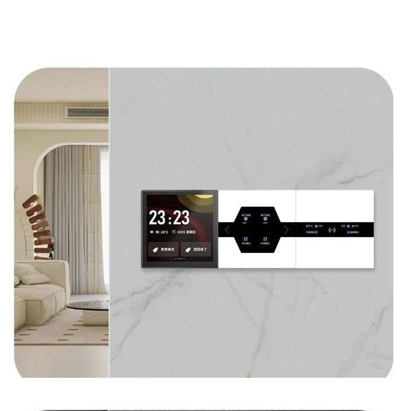 Tuya smart lettering-free switch smart panel editable text LCD display latest five-in-one switch