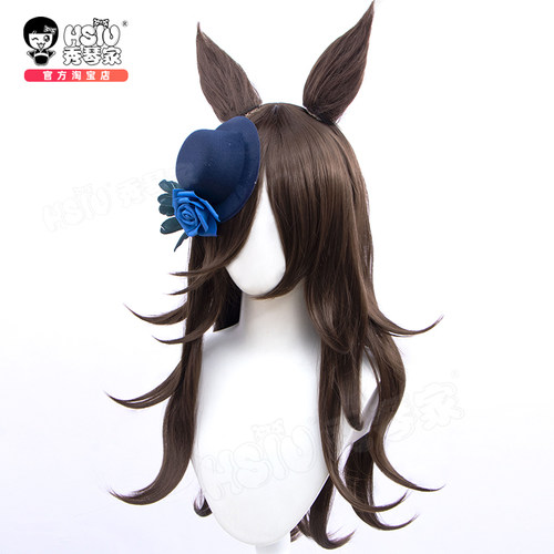 秀琴家 赛马娘Pretty Derby 米浴 cos假发 马耳兽耳帽子发饰尾巴 - 图1