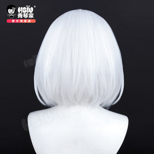 秀琴家 约会大作战 鸢一折纸cos假发 东方魂魄妖梦 伊扎克 银白色 - 图2