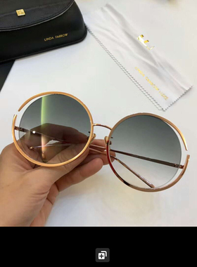 LFL680 女式圆框修脸太阳镜 钛金属款墨镜 INS大热款 超轻19克