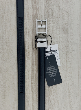 日本线 自动扣牛皮商务休闲皮带 夹牙扣可剪短 宽度1.7CM 多纹路