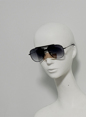 D和T 01 意产板材配钛金属框太阳镜 超大框蛤蟆镜 墨镜 样板孤品