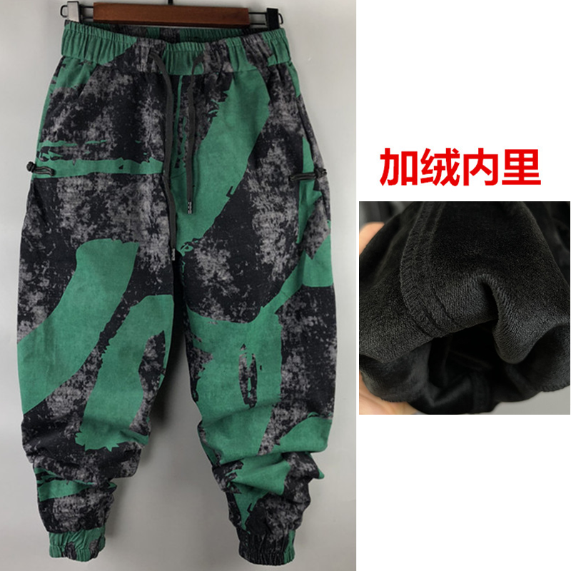 秋冬大码个性男哈伦裤弹力复古潮流宽松盘扣中国风印花小脚休闲裤,淘宝优惠券,粉丝福利购,淘宝优惠卷