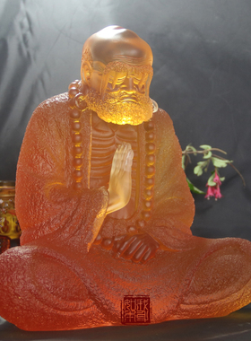 禅宗风创始人达摩琉璃佛像