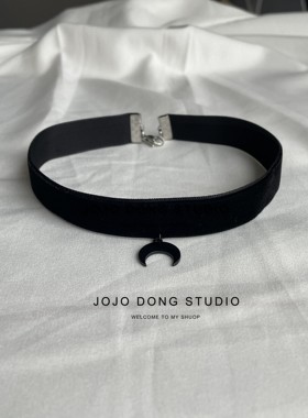 辣妹丝绒项圈项链女锁骨链