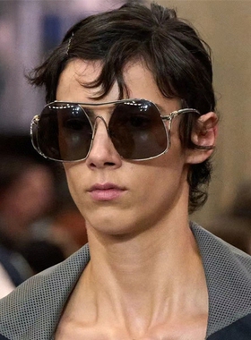 欧美复古蛤蟆镜ins方形显瘦墨镜