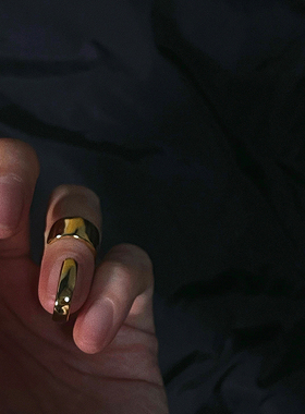 NOTTU小众轻奢2025原创设计时尚个性百搭开口戒指铜镀18K金尾戒潮