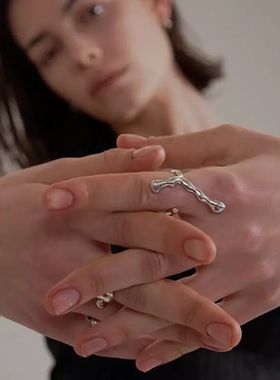 nottu小众原创设计感女开口戒指