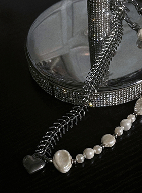 NOTTU钛钢材质鱼骨链情侣