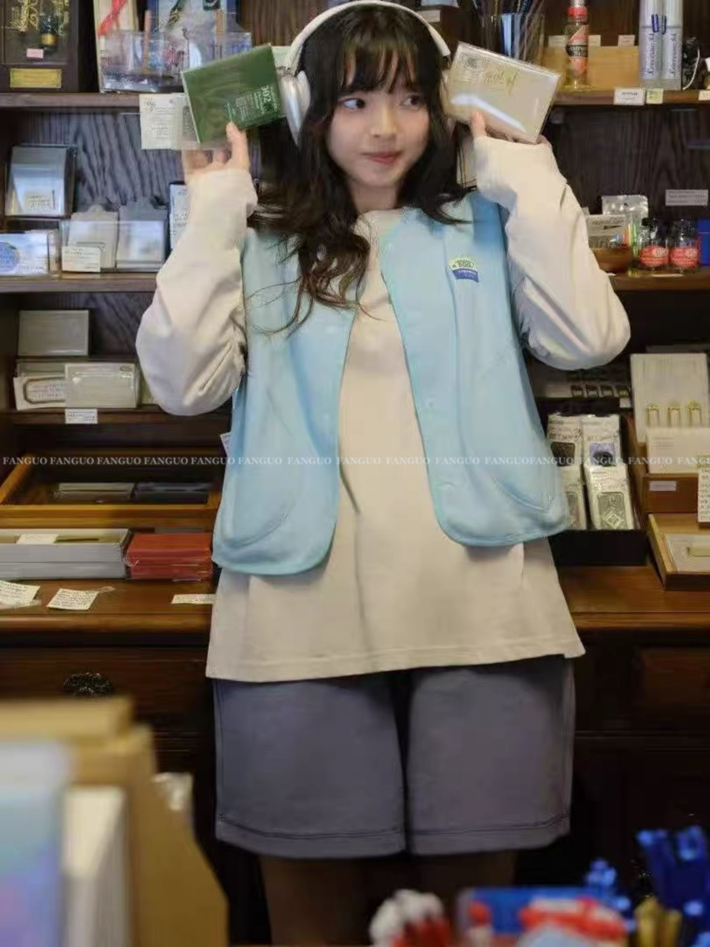 eg* 原宿风 随性混搭chao好看！ 户外全棉毛圈休闲马甲女,淘宝优惠券,粉丝福利购,淘宝优惠卷