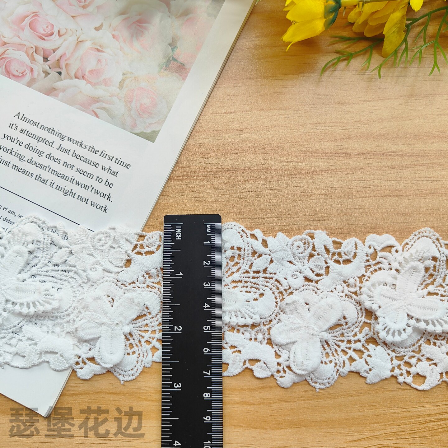 7cm white three-dimensional embroidery lace butterfly hollow embroidery accessories clothing/home fabric DIY