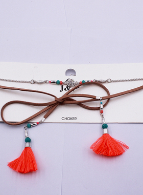 合金女夸张项链尾货打样