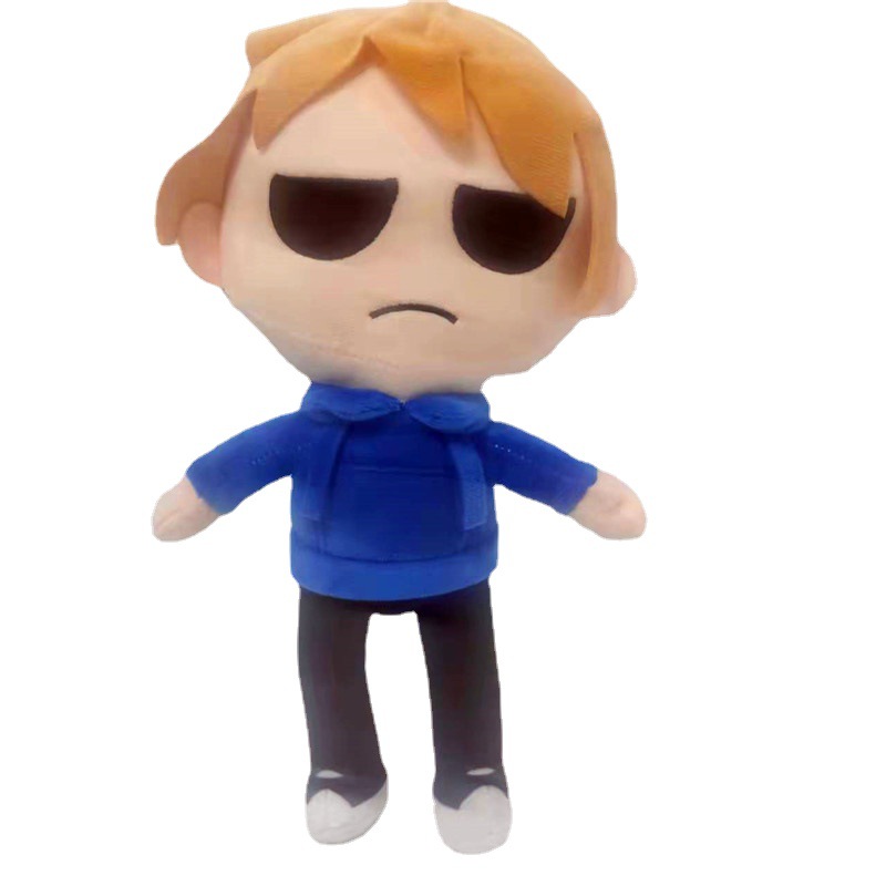 跨境 eddsworld plush 英国动漫红色蓝色男女孩毛绒玩具公仔 - 图3