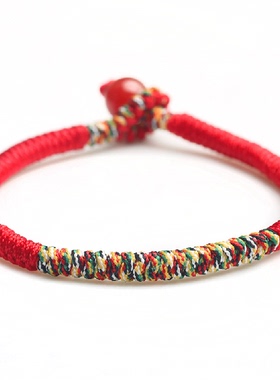 石来玉转本命年红绳手工编织手串