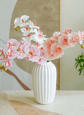 玐玖琦珥简约现代白色陶瓷花瓶摆件客厅干花鲜花插花花瓶装饰摆件