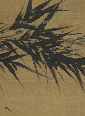 五代十国李坡风竹图国画竹子画绢布画心仿古画微喷打印复制品字画