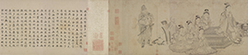宋李公麟维摩演教图卷国画白描人物宣纸打印复制画临摹画稿装饰画