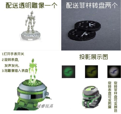 BEN10少年骇客田小班手表玩具Omnitrix变身器外星英雄超能兽发光 - 图0