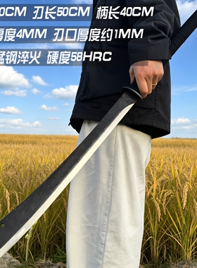 高锰钢刀剑中华传统古风武术练习大刀可拆卸加长冷兵器摆件未开刃