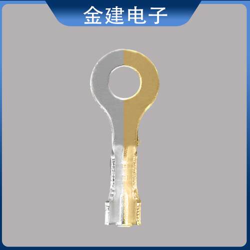 OT3.2接线片端子 直模太阳圆环 镀锡连带地环端 O型接线片 - 图1