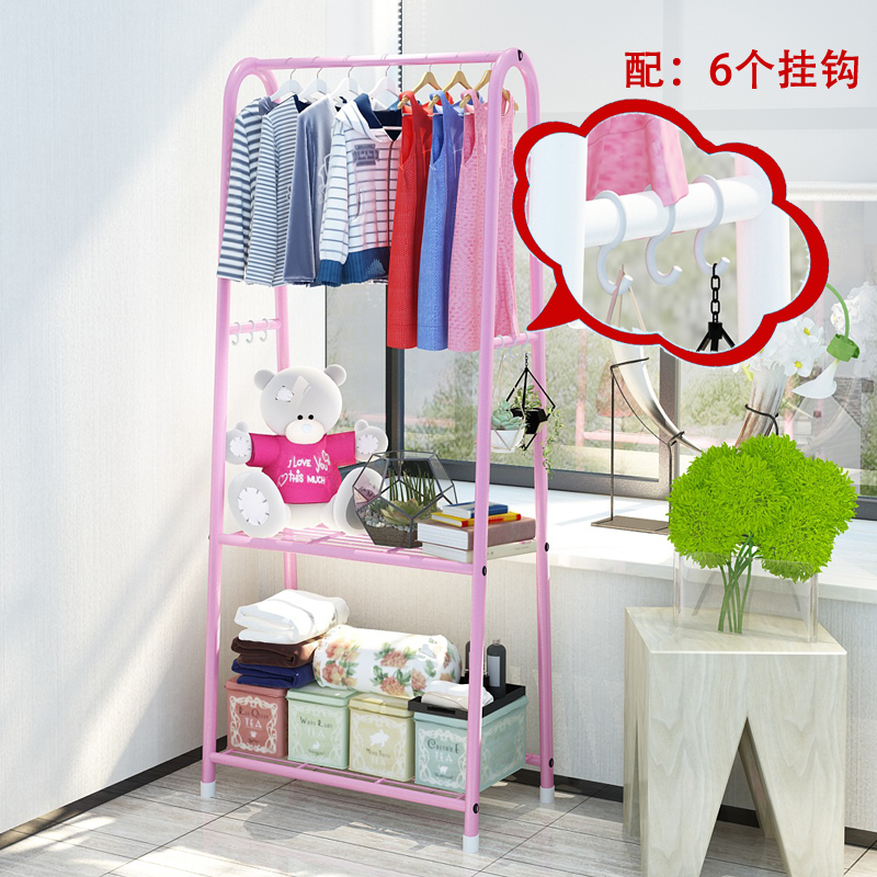 加粗加固簡易組裝衣帽架室內落地衣服架時尚鐵藝臥室掛衣架可移動